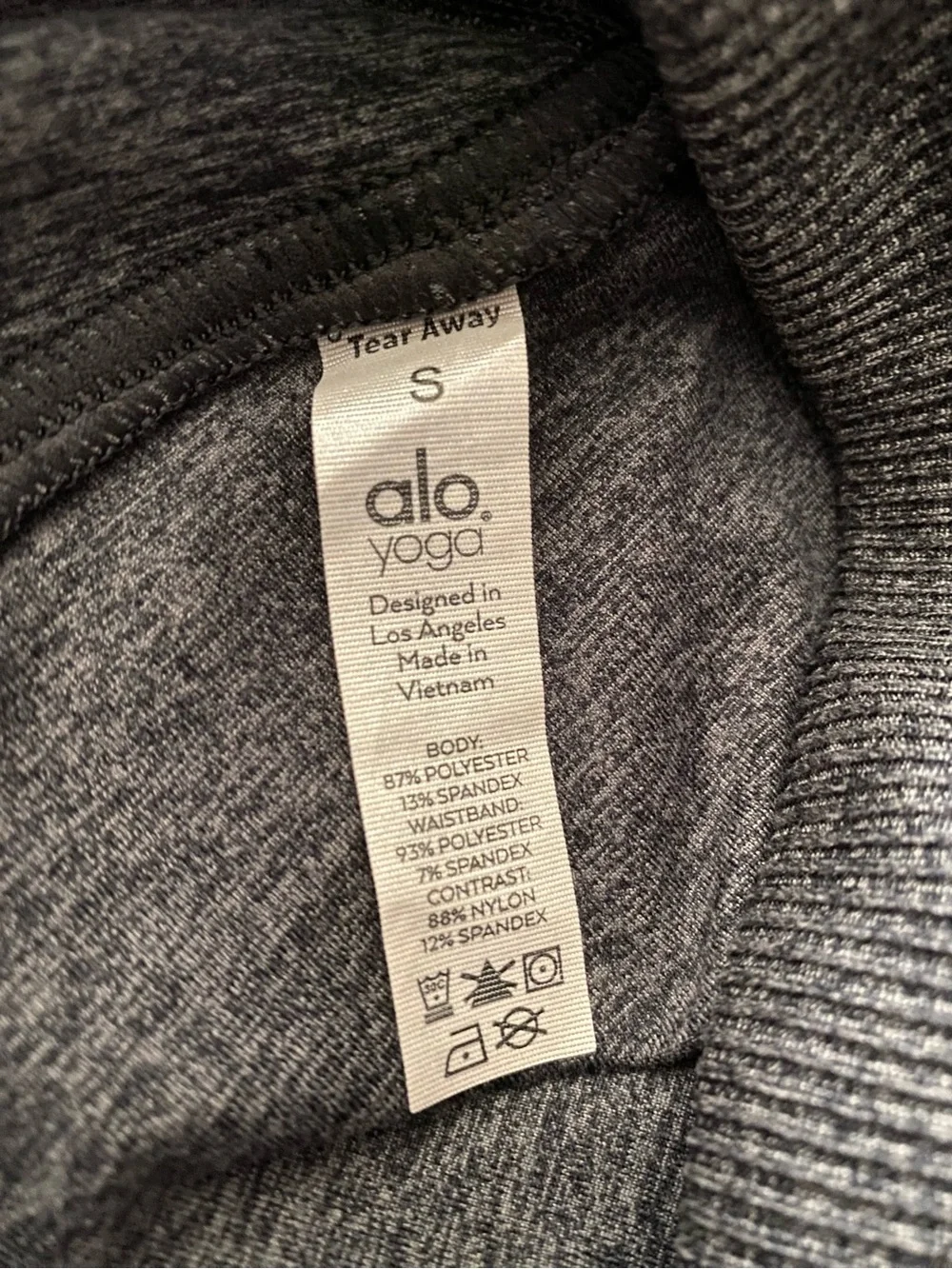 Alo Yoga Alosoft Lounge Leggings S Dark Heather Gray High Waist Ribbed